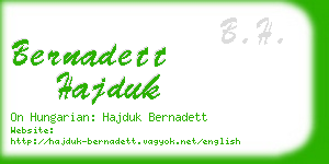 bernadett hajduk business card